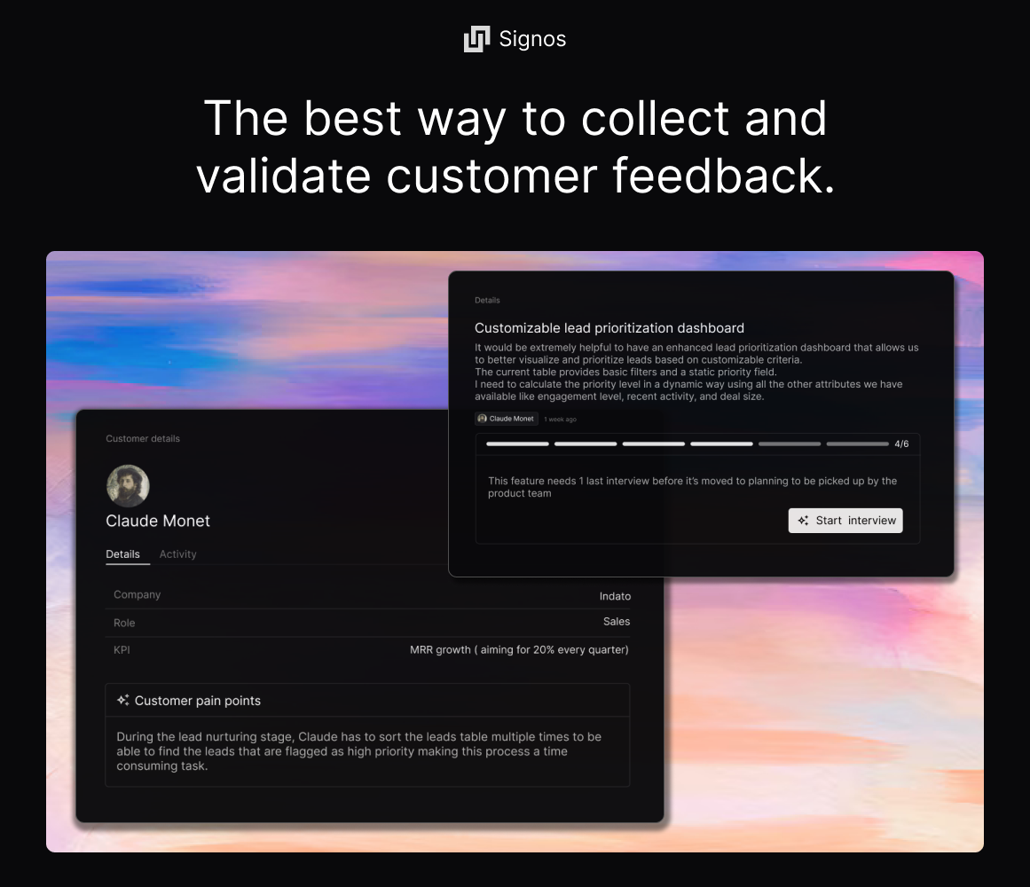 Show HN: Signos AI – In app user interviews